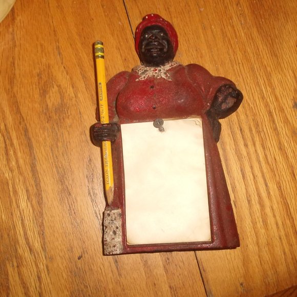 Americana Accents Black Americana Cast Iron Mammy Notepad Memo